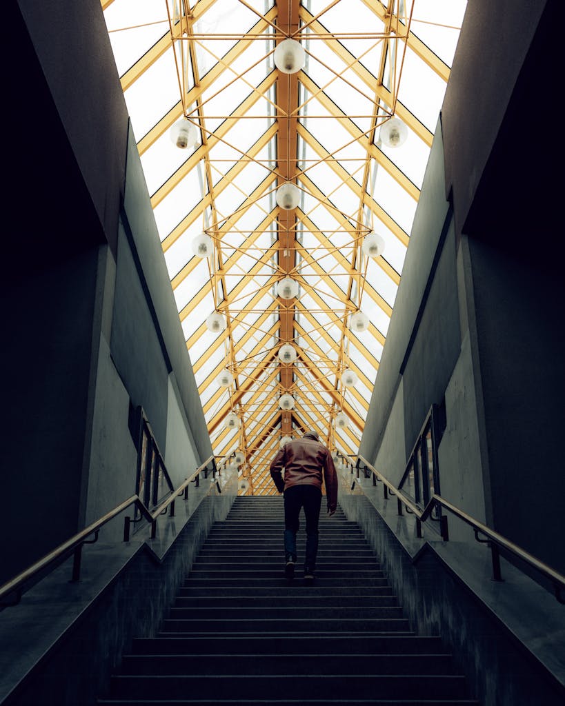 Man Walking Upstairs