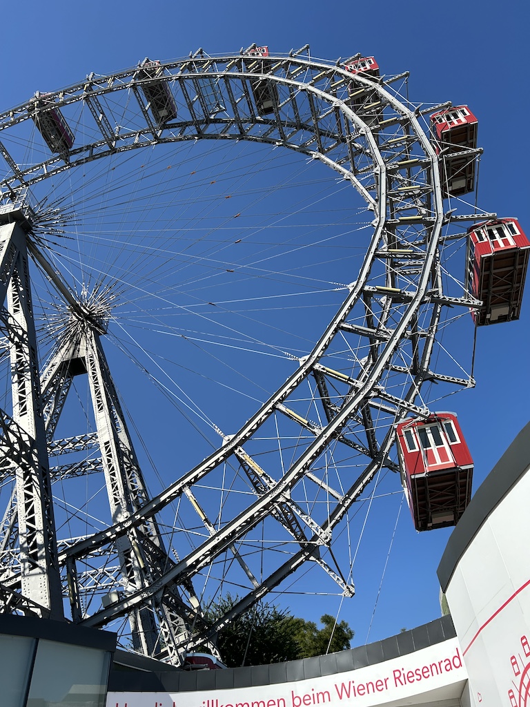 Photo on sunny day of the Ferris Wheel in Vienna