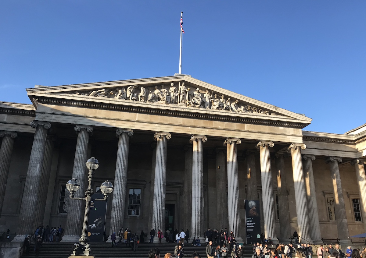 Outside view of British Museum Entrance