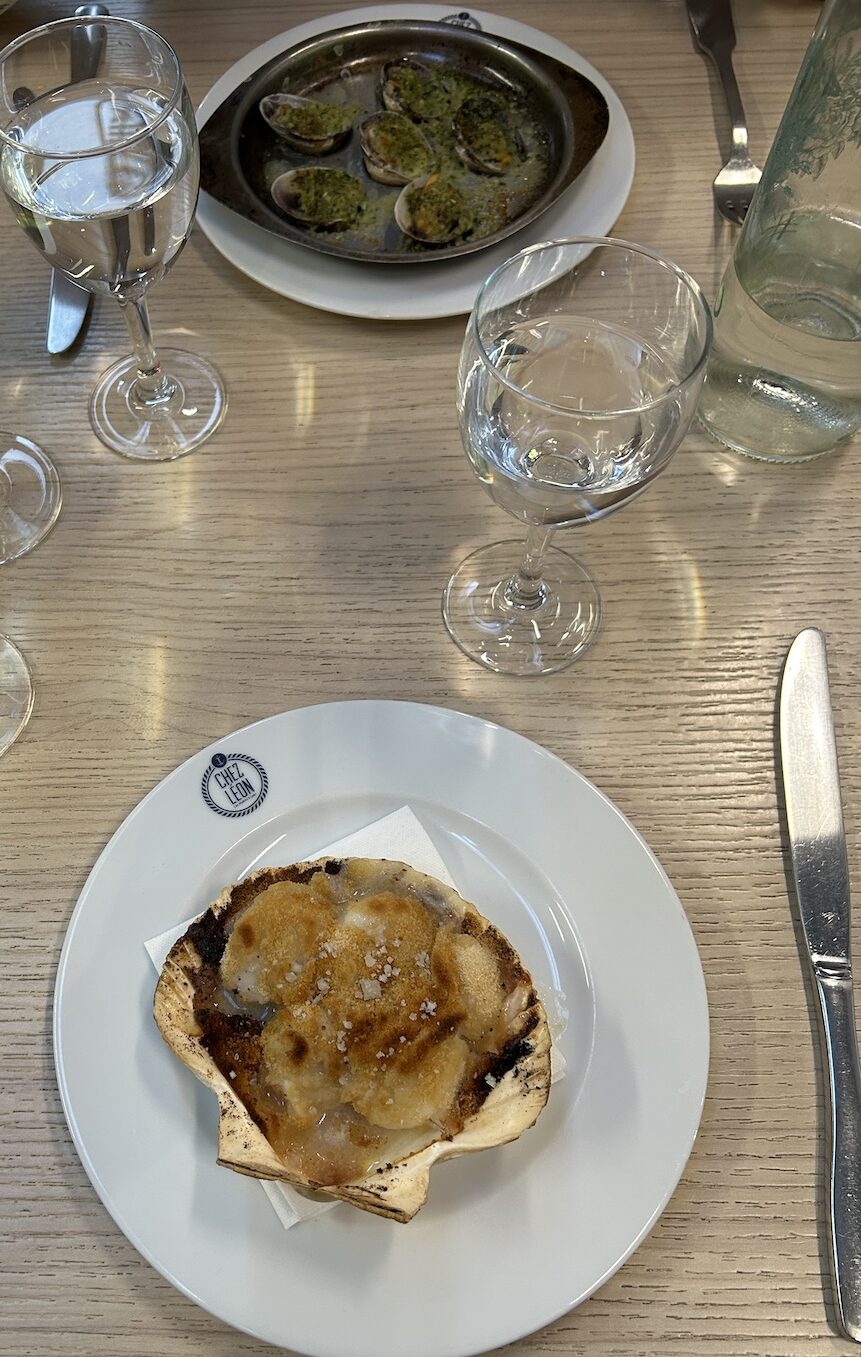 Eating Seafood at Les Halles de Lyon Paul Bocuse